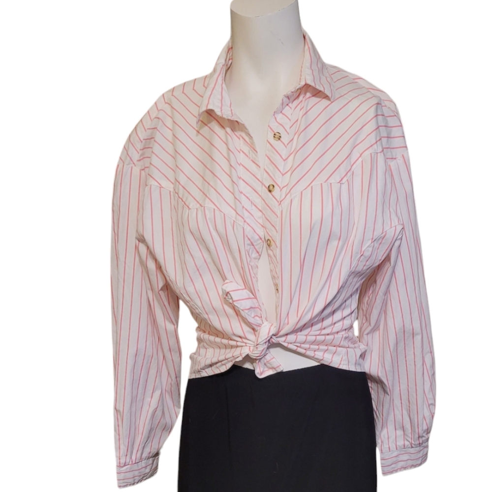 Circle T Pink Striped Button Down Shirt